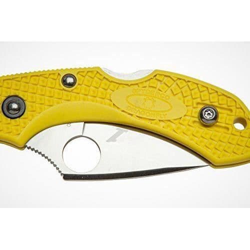Fällkniv - Spyderco - Dragonfly 2 - Stål H-1 - Gul - Längd 6.03 cm
