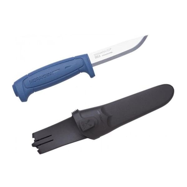 Kniv - Morakniv - Basic - Rostfritt stål - Ingår fodral - Blå färg