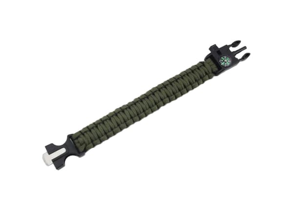 Paracord Overlevelsesarmbånd med Ildtænder m.m.