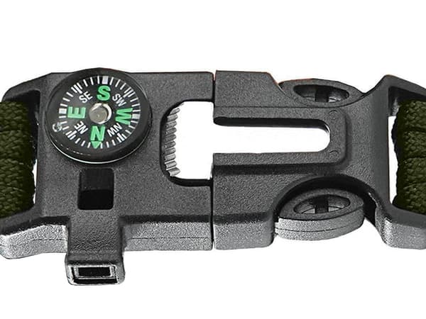 Paracord Overlevelsesarmbånd med Ildtænder m.m.