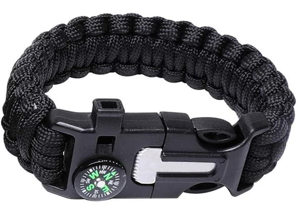 Paracord Overlevelsesarmbånd med Ildtænder m.m.