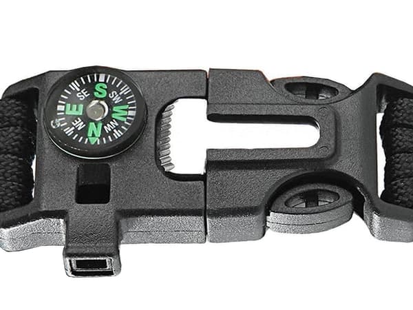 Paracord Overlevelsesarmbånd med Ildtænder m.m.