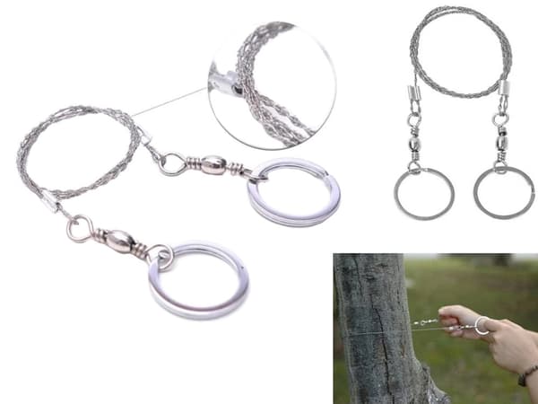 Överlevnadskit 10-delar - Kompass, tändstål, kniv, lampa m.m.