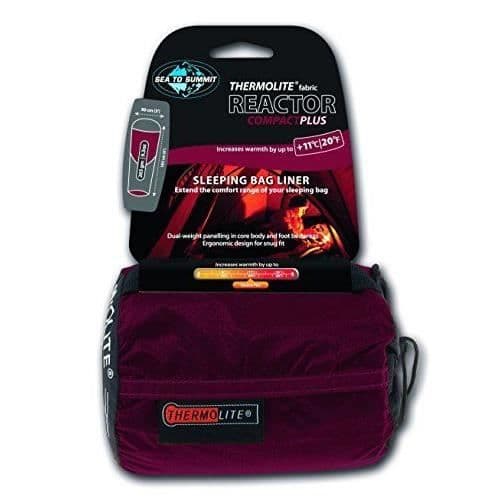 Sea to Summit Thermolite Reactor Compact Sleeping Bag Liner - Svart/Röd - 230 x 183 cm - AREACTPL
