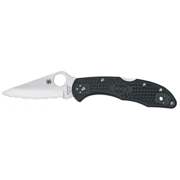 Kniv - SPYDERCO - Delica C11SBK - Stål VG-10 - Handtag i nylon och glasfiber - Svart och orange