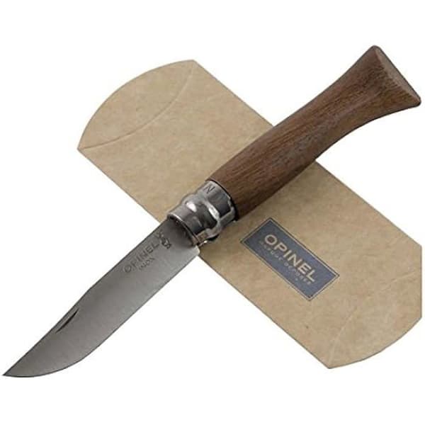 Kniv - OPINEL - INOX Lux Valnöt - Handtag av bokträ - Blad av rostfritt stål - Blandat