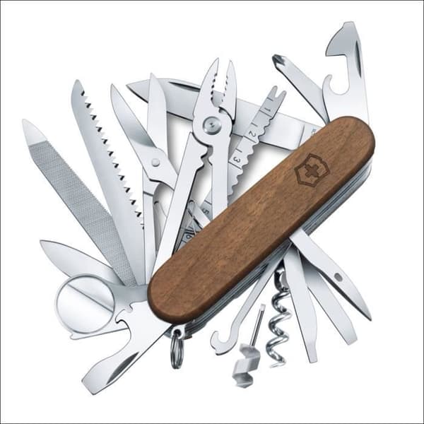 Fickkniv - VICTORINOX - Swiss Champ Wood - 29 Funktioner - 91 mm - Brun