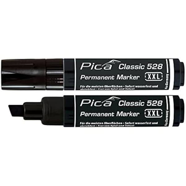 Permanent marker - PICA - 528/46/SB - Svart - Typ Cincel - Blandad