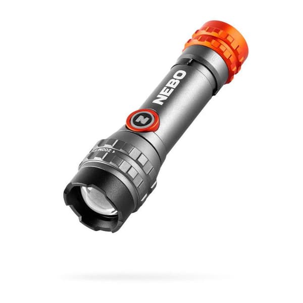 Ficklampa - NEBO - Davinci 450L Flex - Svart - Hållbar - Unisex Gjuten aluminium, Orange