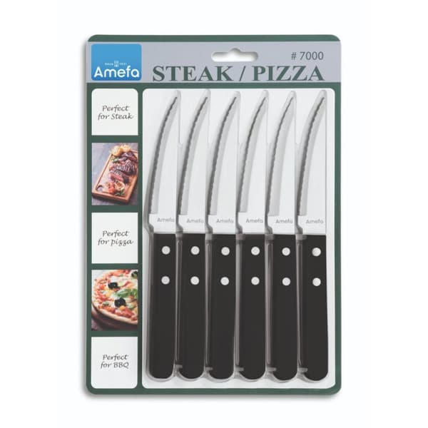 Amefa Pizza/Stek Kniv Set 6-delat Svart