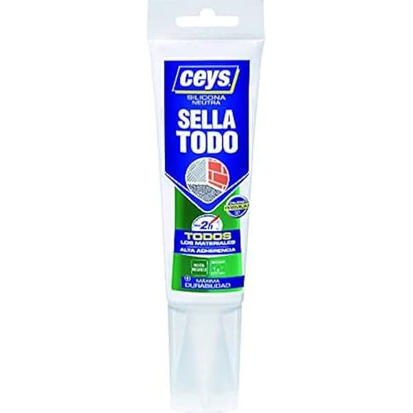 Tätningsmedel - CEYS - SILICONA SELLATODO BLANCO TUBO 125 - Vit - Silikon - 125 ml