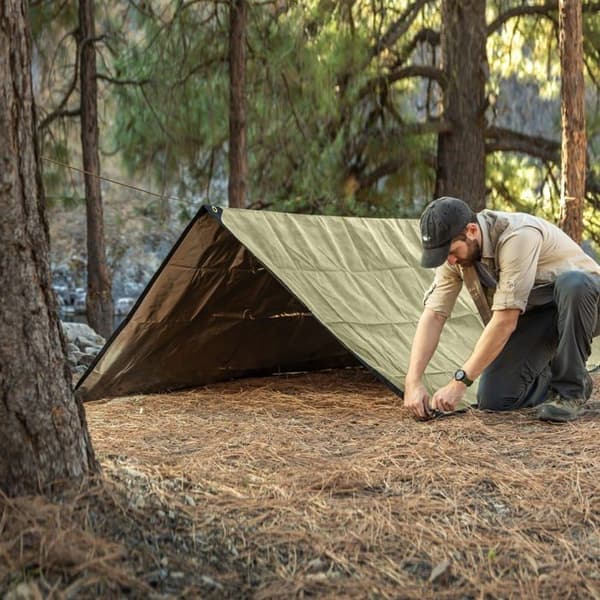 Arcturus XL Nödsal Bivvy Reflekterande Termisk Bivvy för Camping 2,6 x 3,6 m (Ökenbrun)
