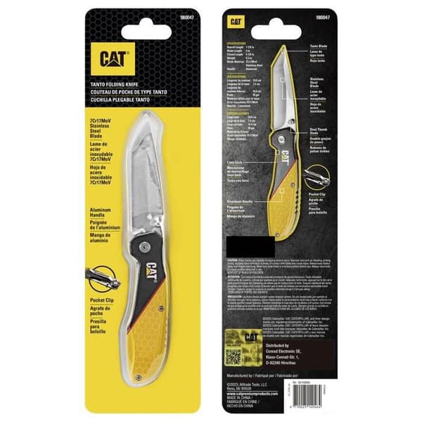 CAT 980047 Kattfällkniv med 7,5 cm blad Längd 177 mm