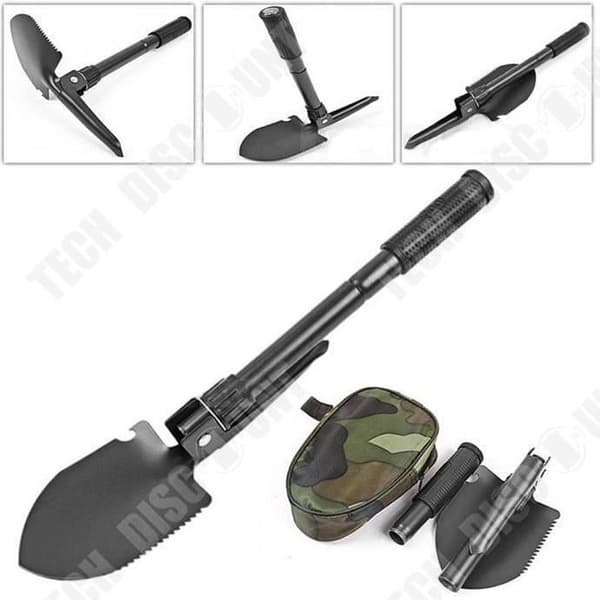 Mini Militär Fällbar Multifunktionell Survival Verktyg med Fodral Trädgård Camping/utrustning vandring/resenärstillbehör