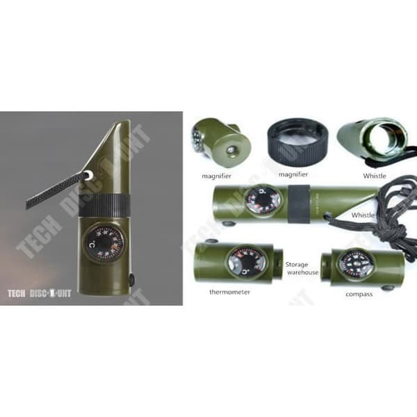 TD® Fullfjädrad multifunktions militär överlevnadsvissling vandring till jobbet fiskeplats fickteknik resor camping
