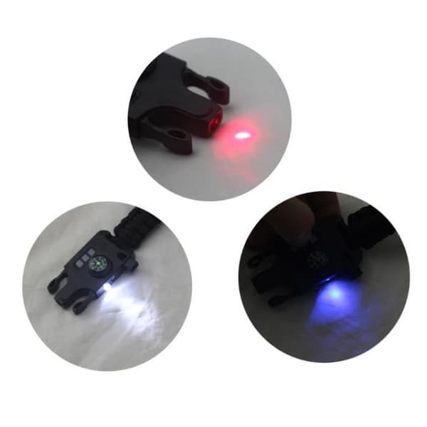 Utomhuscamping nödarmband campingtillbehör överlevnadsarmband vävt multifunktions infrarött laserarmband