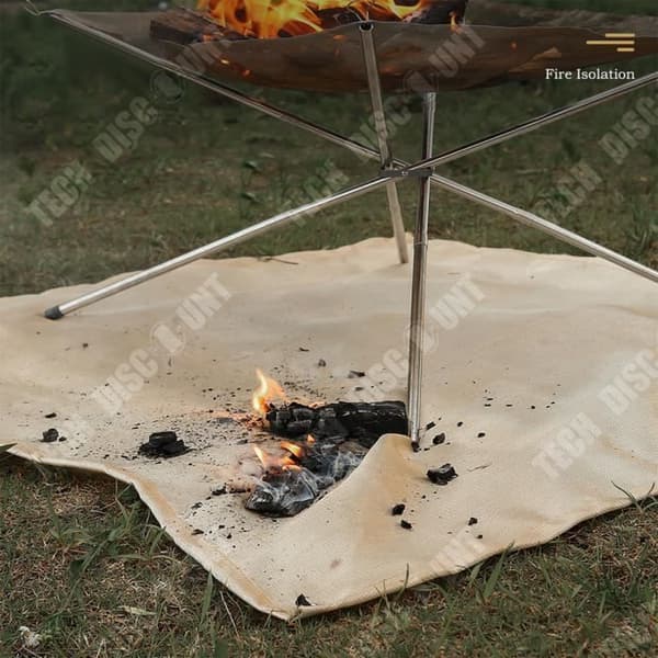 TD® Outdoor Camping Flamskyddande Flamskyddande Tyg Högtemperatur Värmeisolering Kudde Mask Fiber Brandfilt