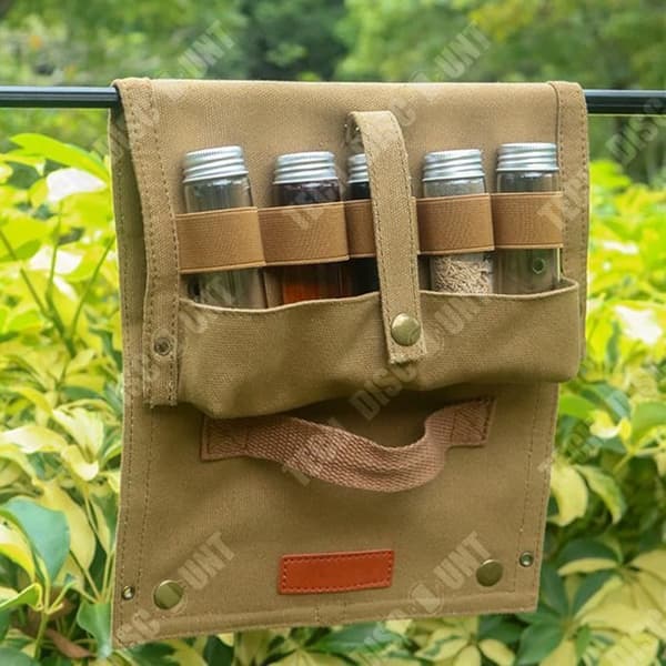 TD® Bärbar Utomhus Smaksättning Kryddflaska Camping Picknick Camping Förvaringsväska