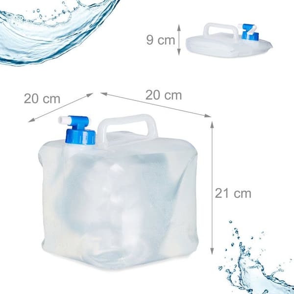 Matlåda - Relaxdays - Fällbar kvadratisk jerrycan - 4-pack - 5 L - Utan BPA