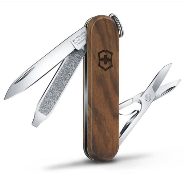 Couteau Suisse - VICTORINOX - Classic Wood - 58 mm - Valnöt - 5 Funktioner