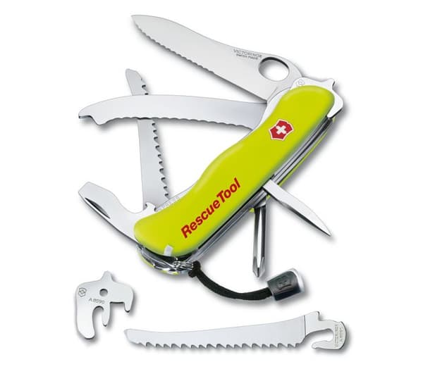 Victorinox Rescue Tool fickmultitool, 13 funktioner, för att krossa fönster och skära av bilbälten, 167 gr