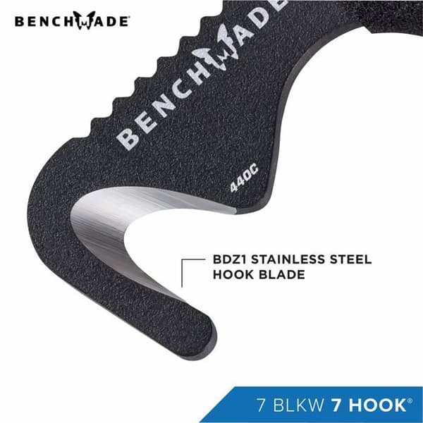 Benchmade - BENCH-7BLKW - Gancho de rescue - Filo: Liso 7 BLKW