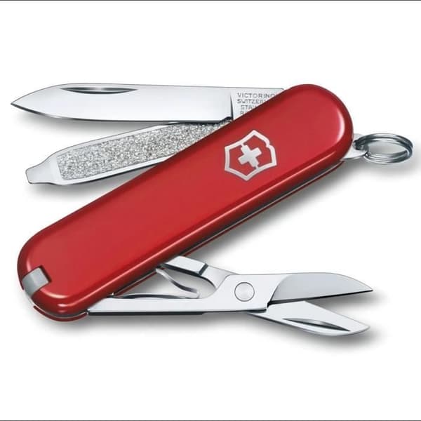 Schweizerkniv - VICTORINOX - Classic SD - 58 mm - 7 funktioner - Rostfritt stål