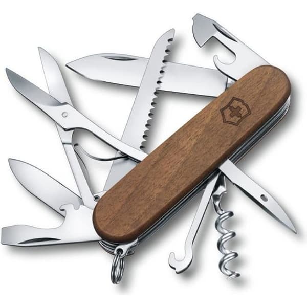 Couteau Schweiz - Victorinox - Huntsman Wood - 13 Funktioner - Valnöt - Multisport