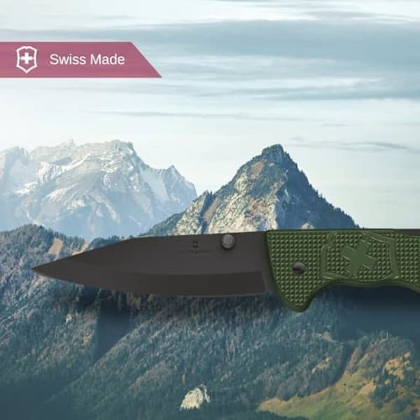Fällkniv - VICTORINOX - Hunter Evoke BSH Alox - 10 cm blad i rostfritt stål - 4 funktioner - Oliv färg