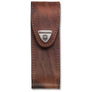 Fodral - Victorinox - 111mm - Brunt läder - Elegant fodral - Bältesögla