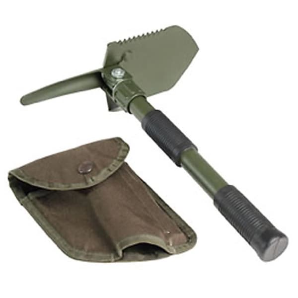 USA typ hopfällbar spade - Miltec - US Trifold mini spade - Bärväska - Khaki - 43 cm