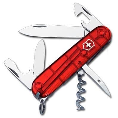 Schweizisk armékniv - Victorinox - Spartan - 91mm - Transparent röd - 12 funktioner