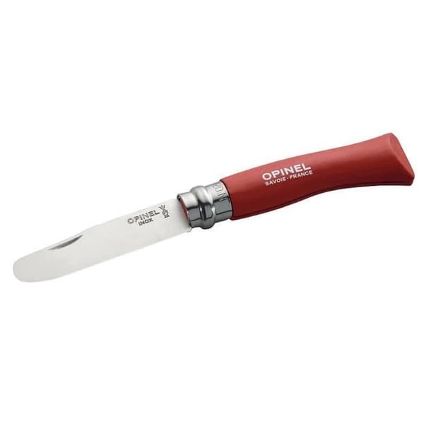Fickkniv - Opinel - N°07 - Röd - Rostfritt stål - Barnsäkerhet