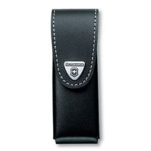 Fodral - Victorinox - 111mm - Svart läder - Bältesögla - skydd mot schweizisk armékniv