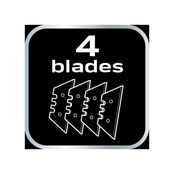 Fällkniv med trapezblad, 1+3 blad, 2 spetsar