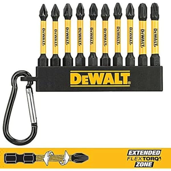 Skruvbits - DEWALT - DT7276 - 10 bitar - Pozi Flex Torque - 50 mm