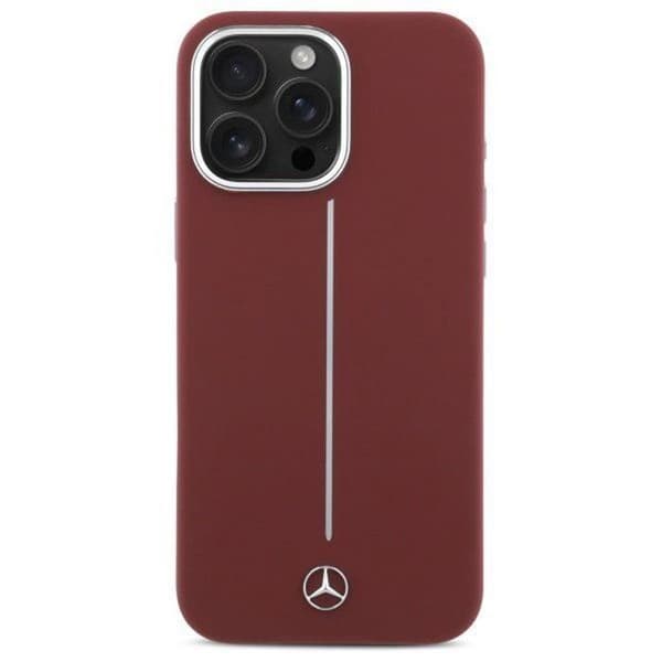 Silicone-fodral - Mercedes-Benz - iPhone 16 Pro Max - Röd - MagSafe-kompatibilitet - Elegant design
