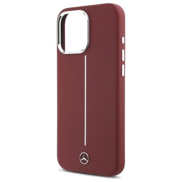Silicone-fodral - Mercedes-Benz - iPhone 16 Pro Max - Röd - MagSafe-kompatibilitet - Elegant design
