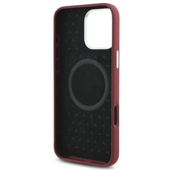 Silicone-fodral - Mercedes-Benz - iPhone 16 Pro Max - Röd - MagSafe-kompatibilitet - Elegant design