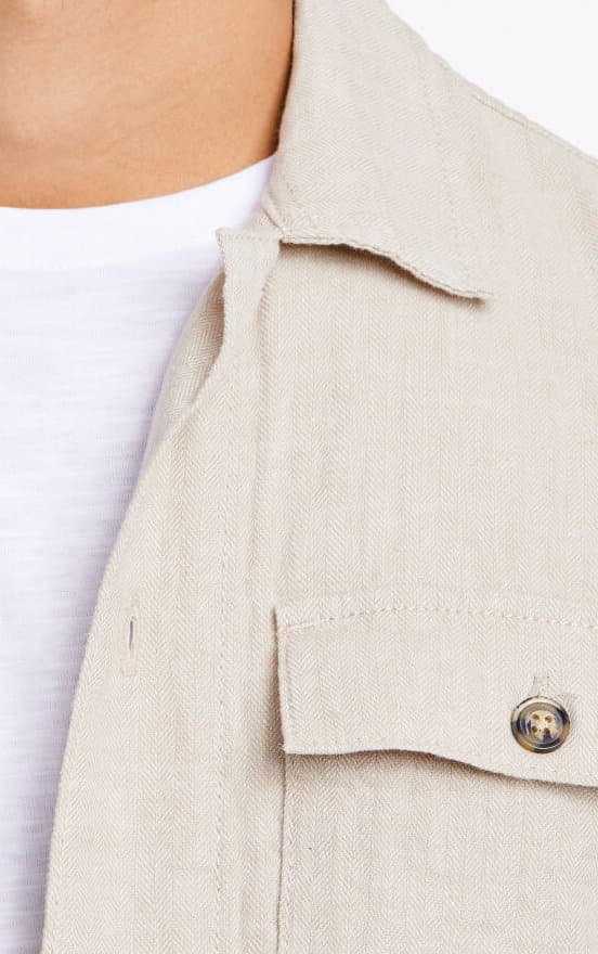 Lindbergh - Overshirt 30-304020 Fiskbensmönster