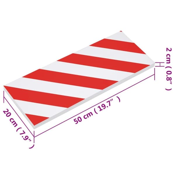 vidaXL Väggskydd 6 st röd och vit 50x20x2 cm EVA Foam