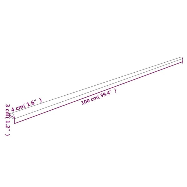Kantskydd 2 st gul & svart 4x3x100 cm PU