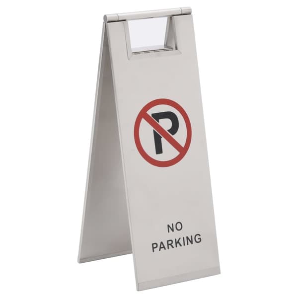 foldbart parkeringsskilt rustfrit stål