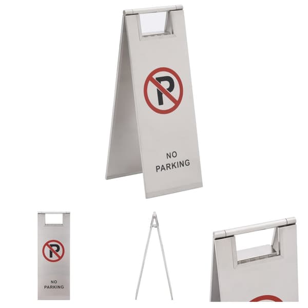 The Living Store foldbart parkeringsskilt rustfrit stål -  Parkeringsskilte og tilladelser