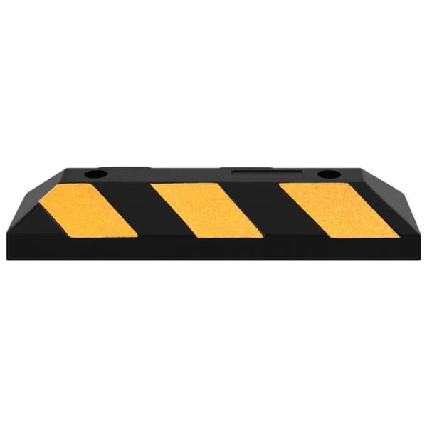 Parkeringsklodser med refleks 2 stk. 56x15x10 cm gummi - Parkeringsklods - Parkeringsklodser - Home & Living