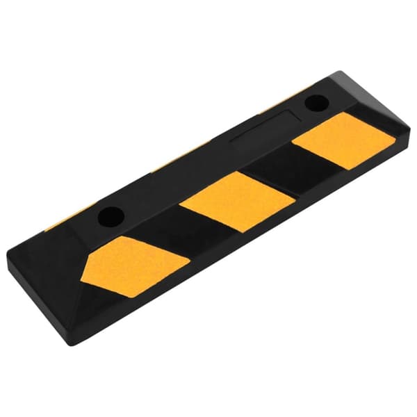 Parkeringsklodser med refleks 2 stk. 56x15x10 cm gummi - Parkeringsklods - Parkeringsklodser - Home & Living