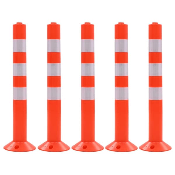 Trafikpollare 5 st plast 75 cm