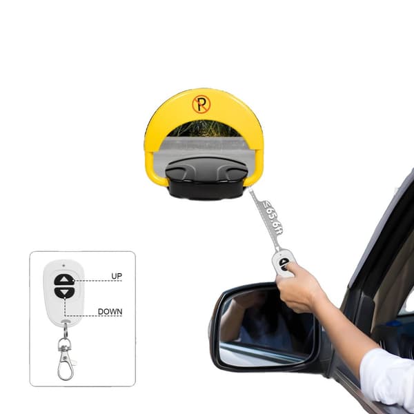 Fjärrstyrd Parkeringslås, Vattentålig Design, Hög Lastkapacitet,Gul - svart
