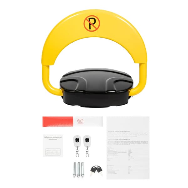 Fjernbetjent Parkeringslås, Høj Synlighed, Vandtæt Design,Gul