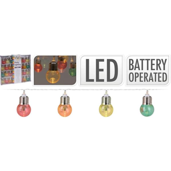 LED lysledning med 30 lys flerfarvet